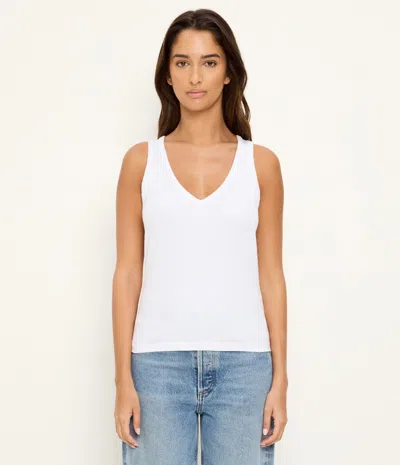 Michael Stars Ivara Racerback Tank In White