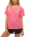 Michael Stars Ivy Flutter Sleeve Tee In Pink