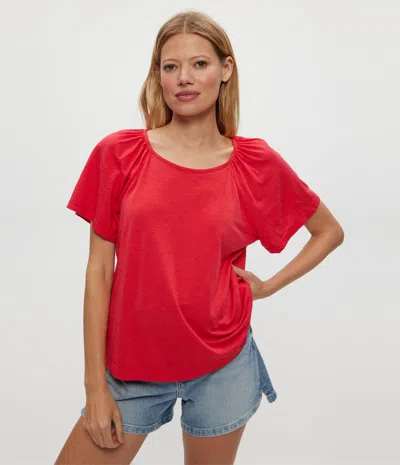 Michael Stars Ivy Flutter Sleeve Top