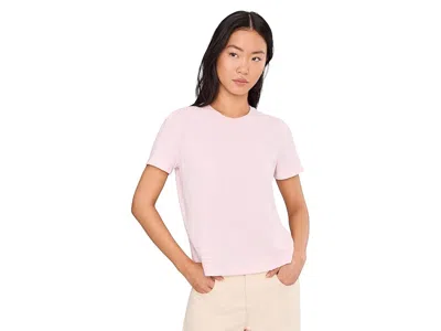 Michael Stars Jacee Shirred Shoulder T-shirts In Pink