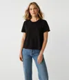 Michael Stars Jackie Crew Neck Tee In Black