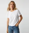 Michael Stars Jackie Crew Neck Tee In White