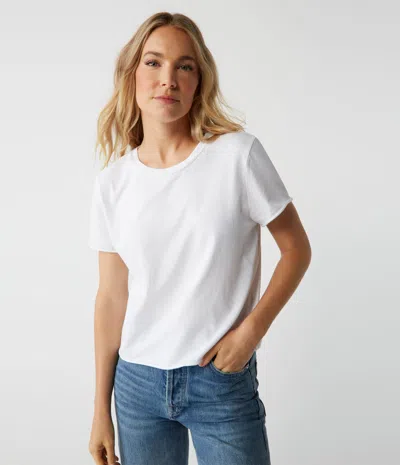 Michael Stars Jackie Crew Neck Tee In White