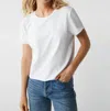 Michael Stars Jackie Crew Neck Tee In White