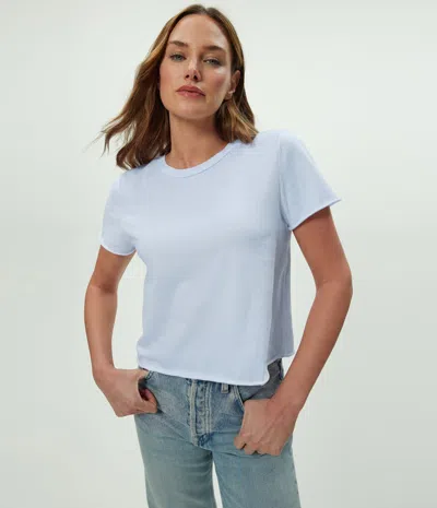 Michael Stars Jackie Raw Edge T-shirt In Blue