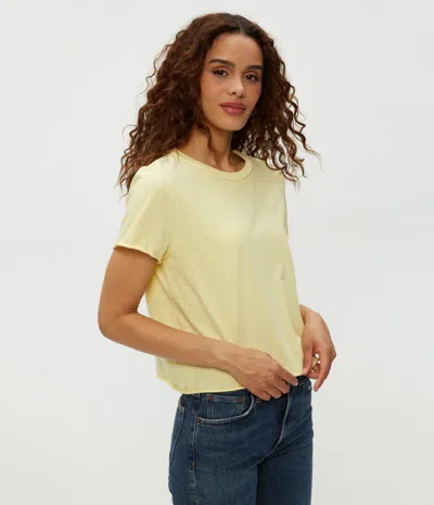 Michael Stars Jackie Crewneck Tee In Lemonade