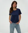 Michael Stars Jackie Crewneck Tee In Nocturnal