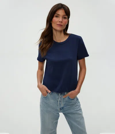 Michael Stars Jackie Crewneck Tee In Nocturnal