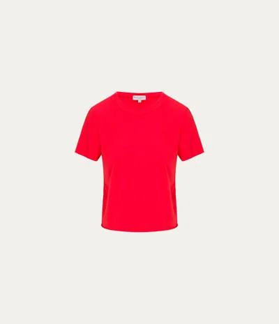 Michael Stars Cecile Crewneck Tee In Red
