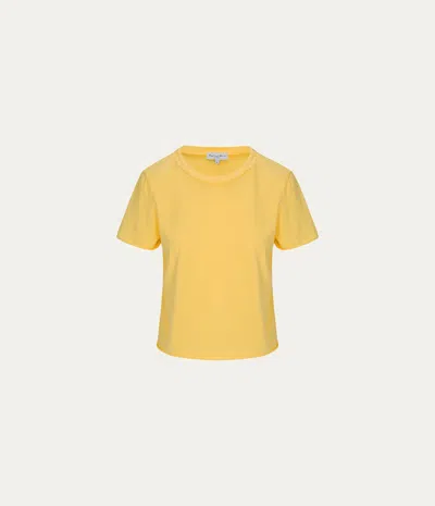 Michael Stars Jackie Crewneck Tee In Yellow