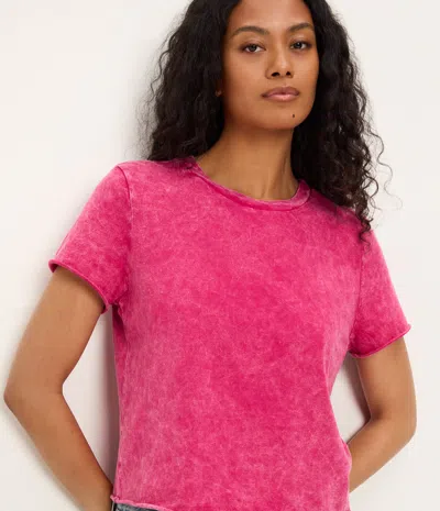 Michael Stars Jackie Mineral Wash Crewneck Tee In Gray