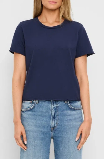 Michael Stars Jackie Raw Edge T-shirt In Blue
