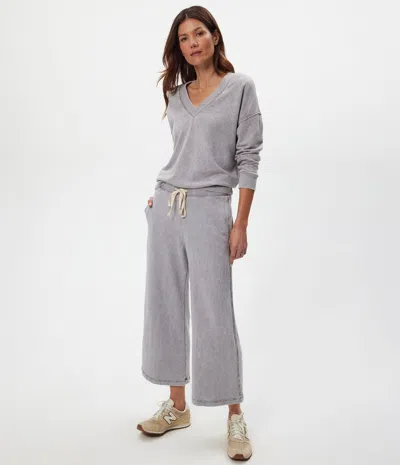 Michael Stars Jaden Mineral Wash Cropped Pant In Gray