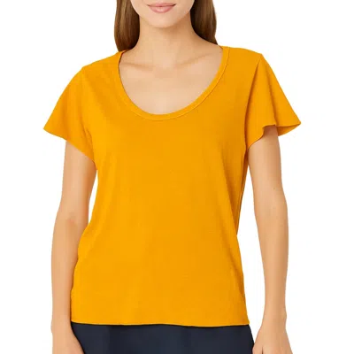 Michael Stars Jana Tee In Amber In Orange