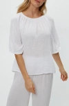 Michael Stars Jane Puff Sleeve Top
