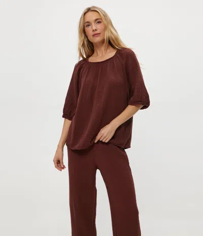 Michael Stars Jane Puff Sleeve Top