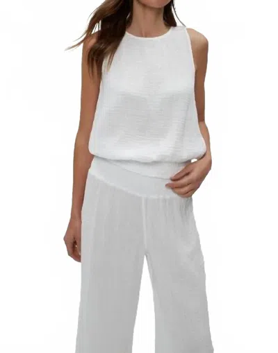 Michael Stars Janelle Gauze Tie Neck Tak In White