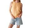 Michael Stars Janelle Gauze Tie Neck Tank Top In Tangerine In Orange