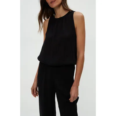 Michael Stars Janelle Tie Neck Tank In Black