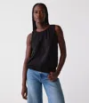 Michael Stars Janelle Tie Neck Tank In Black