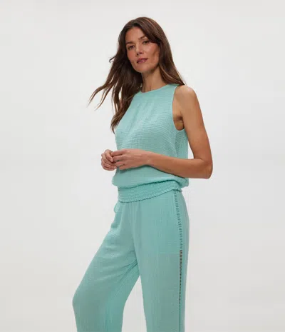 Michael Stars Janelle Tie Neck Tank In Blue