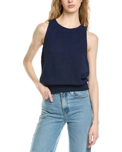 Michael Stars Janelle Tie Neck Tank In Blue