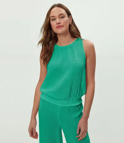 Michael Stars Janelle Tie Neck Tank In Green