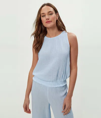Michael Stars Janelle Tie Neck Tank In Blue