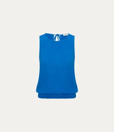 Michael Stars Janelle Tie Neck Tank In Blue