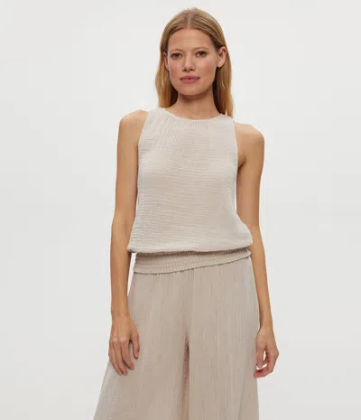 Michael Stars Janelle Tie Neck Tank In Gray