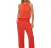Michael Stars Janelle Tie Neck Tank In Persimmon In Multi