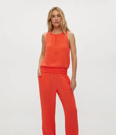 Michael Stars Janelle Tie Neck Tank In Persimmon In Multi