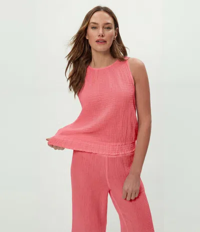Michael Stars Janelle Tie Neck Tank In Pink