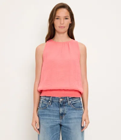 Michael Stars Janelle Tie Neck Tank In Pink