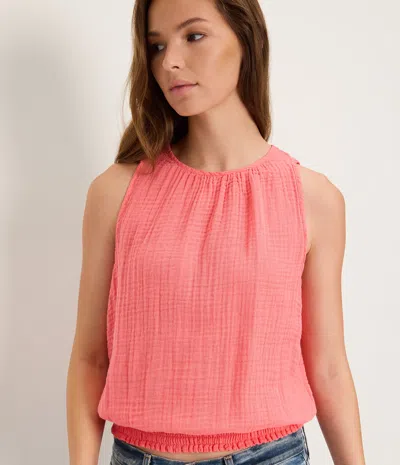 Michael Stars Janelle Tie Neck Tank In Pitaya In Pink