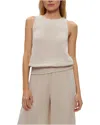Michael Stars Janelle Tie Neck Tank Top In Cement In Neutral