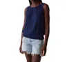 Michael Stars Janelle Tie Neck Tank In Blue