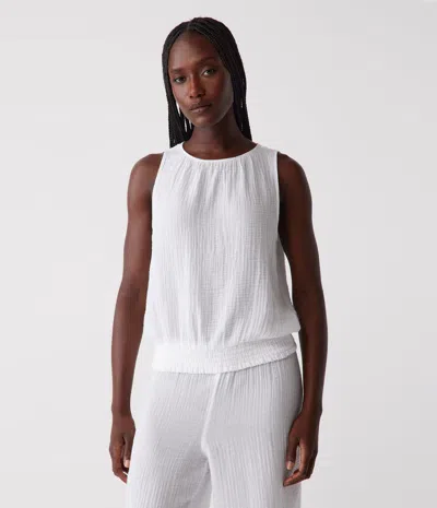 Michael Stars Janelle Tie Neck Tank In White