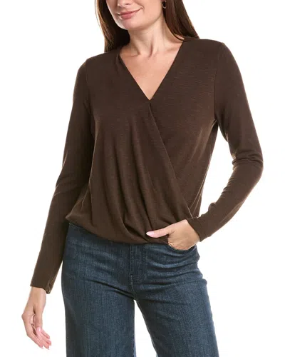 Michael Stars Janet Surplice Top In Brown