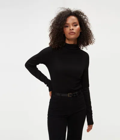 Michael Stars Janine Mock Neck Top In Black