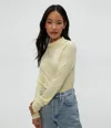 Michael Stars Janine Mock Neck Top In Lemonade
