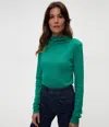 Michael Stars Janine Mock Neck Top In Peppermint