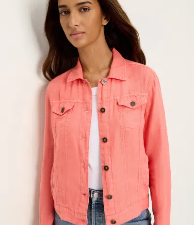 Michael Stars Jean Linen Jacket In Amethyst