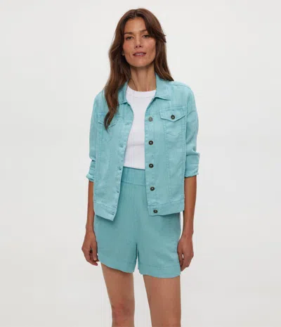 Michael Stars Jean Linen Jacket In Blue