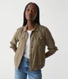 Michael Stars Linen Jean Jacket In Cobalt