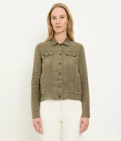 Michael Stars Jean Linen Jacket In Green
