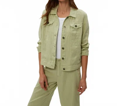Michael Stars Jean Linen Jacket In Seacrest In Green