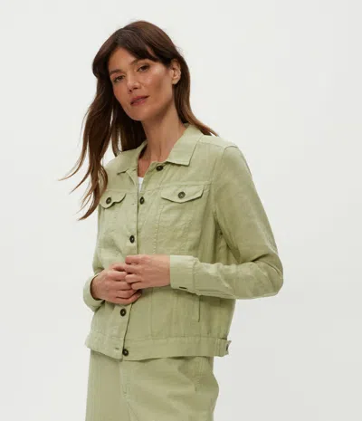 Michael Stars Jean Linen Jacket In Seacrest