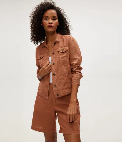 Michael Stars Jean Linen Jacket In White