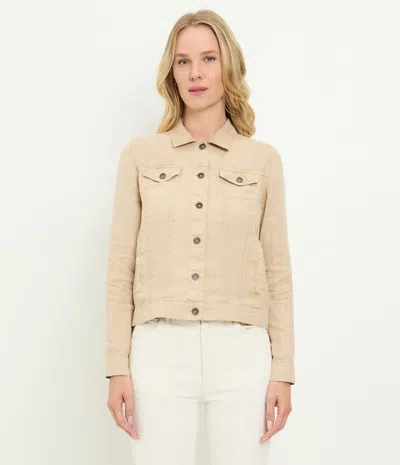 Michael Stars Jean Linen Jacket In White